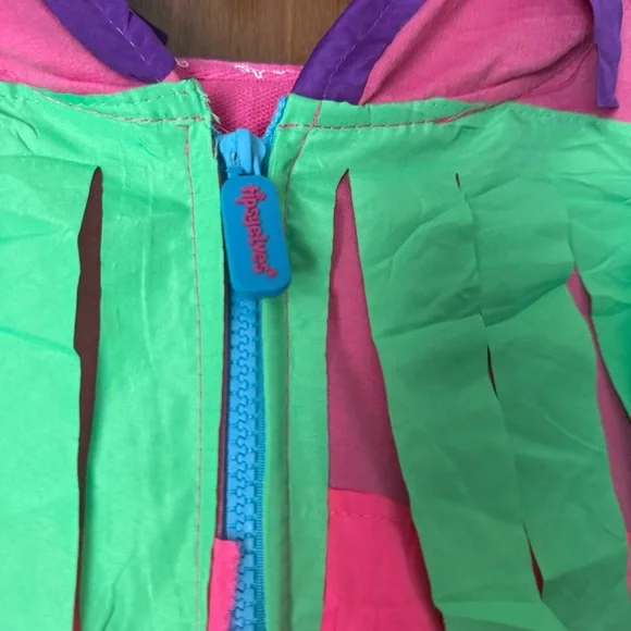 Tipsy Elves Rainbow Piñata Dress Bright Multicolor Fringe Costume Hood NWT Sz XL - Picture 5 of 9